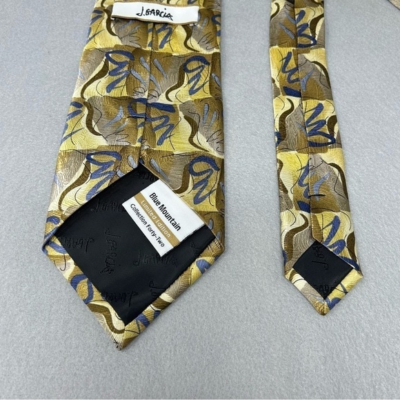 J. Garcia Blue Mountain Collection Forty-Two Mens Neck Silk Tie 2006, 4” x 58” - Picture 3 of 7